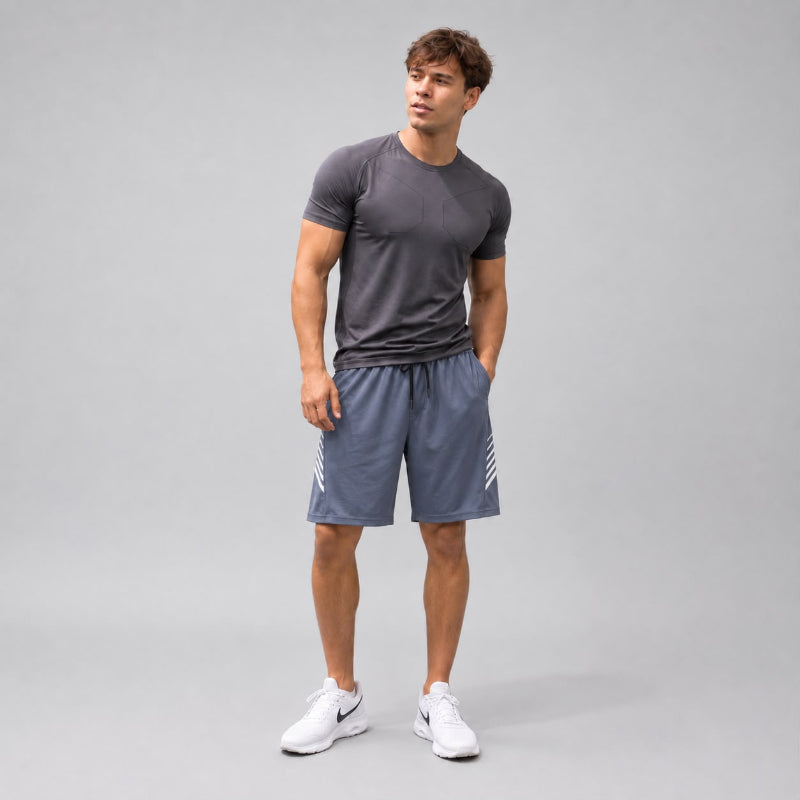 Mens Fitness Black Running Shorts