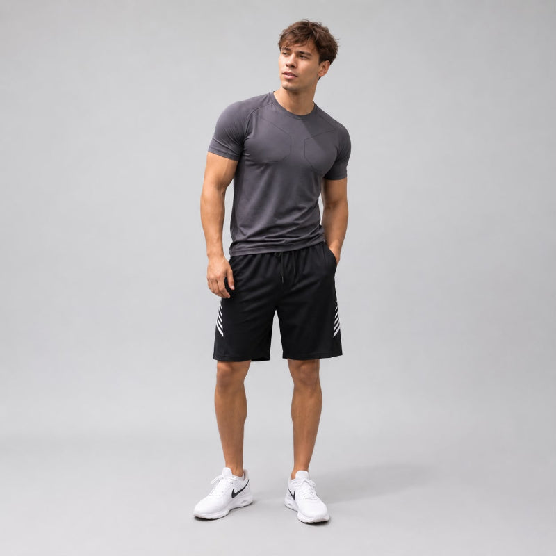 Mens Fitness Black Running Shorts