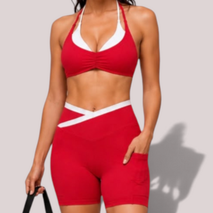 Gathering Yoga Vest Training Fitness Tight Bra Sets